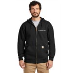 Carhartt ® Midweight Hooded Zip-Front Sweatshirt<BR><BR>MEDIUM<BR>Black • White imprint